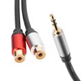 thumbnail image 1 of Twin  Socket Adapter Subwoofer Stereo Audio Cable, Audio Cable, RFI Resistance Easy To Hold for TV/ Radio/ Computer A TV, AV Receiver 0./11.8in, 1 of 7