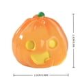 thumbnail image 4 of Figurine Luminous Pumpkin Ornament Halloween Fall Harvest Tiered Tray Tabletop Shelf Decor Spooky Pumpkin Statue Party Favor Gift Home Office Dorm Desktop Holiday Decoration, 4 of 8