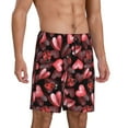 thumbnail image 2 of Naloa Ladybugs and Red Hearts Men's Short Pajama Pants, Lounge Comfort Shorts with Elasticized Waistband and Side Pockets - 3X-Large, 2 of 9