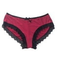 thumbnail image 4 of Xucatan Women's Low Rise Floral Embroidered Bow Bikini Panties, Scalloped Underwear, Soft Stretchy Breathable Feminine Briefs, Romantic Style Hipster Panties for Women, Daily Wear Panties Gift, 4 of 6