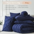 thumbnail image 6 of Davulos King Size Comforter Set,7 Pieces Dark Blue Bedding Sets for All Season Bed in a Bag with Comforter ,Flat Sheet ,Fitted Sheet ,Pillowcases & Shams, 6 of 8