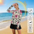thumbnail image 5 of FORMRS Womens Long Sleeve Shirts UPF 50+ Sun Protection Quick Dry Fishing Hiking Tops, Size S-2XL, Pink Flowers, 5 of 8