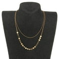 thumbnail image 3 of Collar de cadena doble Nobby chapado en oro para mujer, 3 of 9