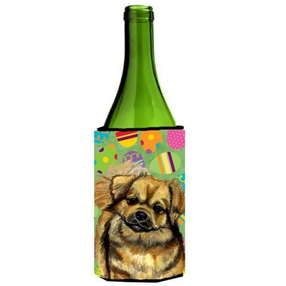 Tibetan Spaniel Easter Eggtravaganza Wine Bottle   Hugger - 24 oz.