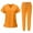 1-orange, variant on Women's Scrub Sets, Modern V Neck Scrub Top & Jogger Pant with 8 Pockets Professionals Soft Stretch Athletic Nursing Uniform Workwear (Light purple)