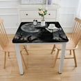 thumbnail image 3 of HAOXIT Halloween Witch Cat Square Washable Polyester Table Cloth for Square or Square Tables Waterproof Wrinkle Free Stain Resistant Table Cover for Kitchen Dining Room 54''x54'', 3 of 7