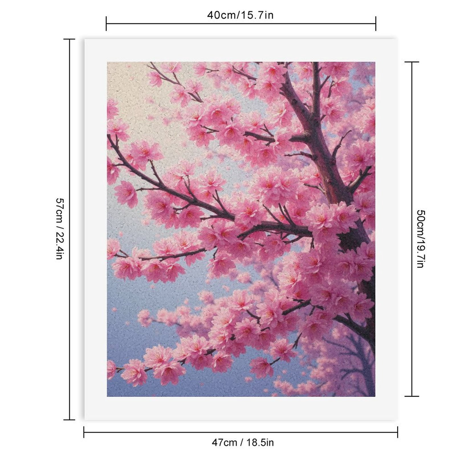 Paint by Numbers Kit for Adults, Cherry Blossom Tree Spring Serenity Paint by Numbers, Easy Paint by Numbers Kit for Adults Beginner, DIY Adult Paint by Number Kits on Canvas, Home Decor