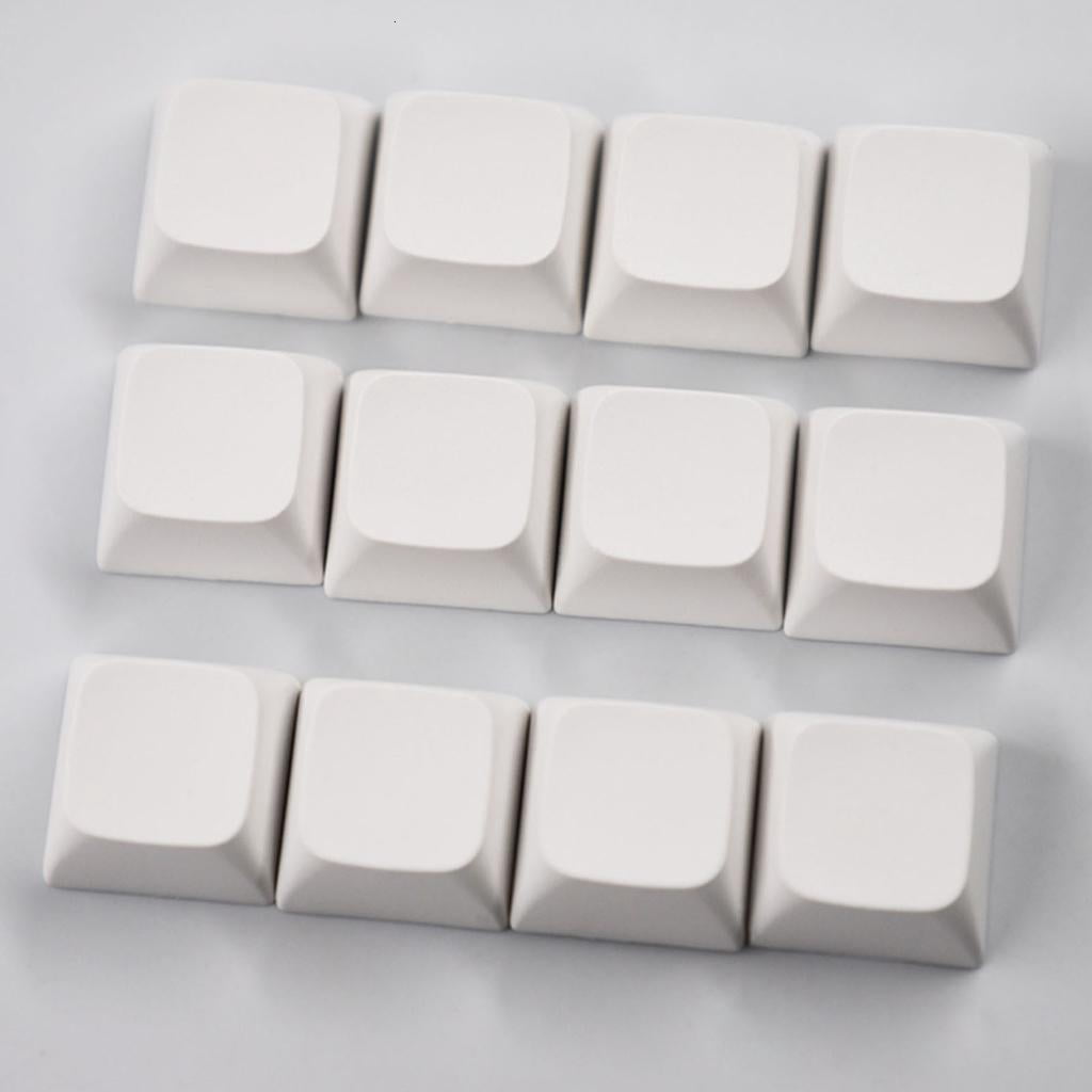 134PCS Stylish Minimalist White Keycaps XDA Height PBT DyeSub Keycap Set for Mechanical Keyboard