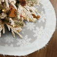 thumbnail image 4 of Sanmadrola Christmas Tree Skirt Gray White Plush Skirts Christmas Decorations Indoor Xmas Ornaments Holiday Decor for Party, 30in, 4 of 7