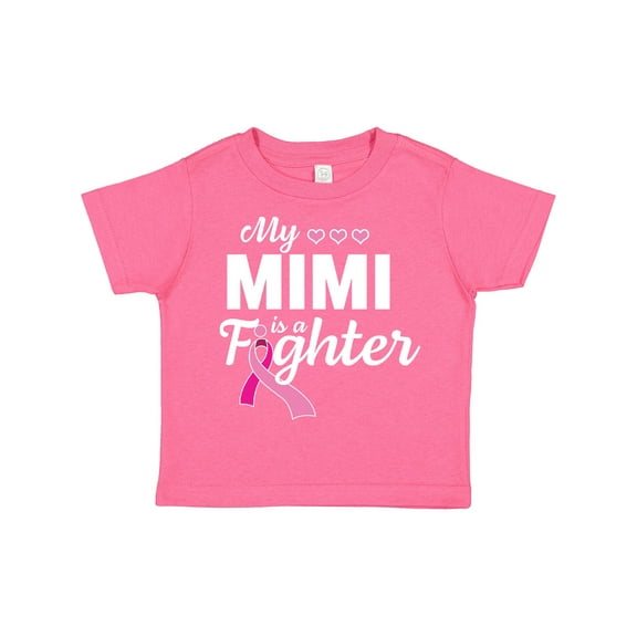 Inktastic Breast Cancer Awareness My Mimi is a Fighter Boys or Girls Toddler T-Shirt