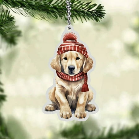 

NASIQXB Chandelier Bead Rope Polonaise Ornament Set Christmas Hanging Cute Dog Acrylic Flat Christmas Tree Hanging Decoration Festive Home Decoration Supplies