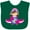 Green, variant on Inktastic Pilot Girl, Airplane, Plane, Flying, Brown Hair Girls Baby Bib