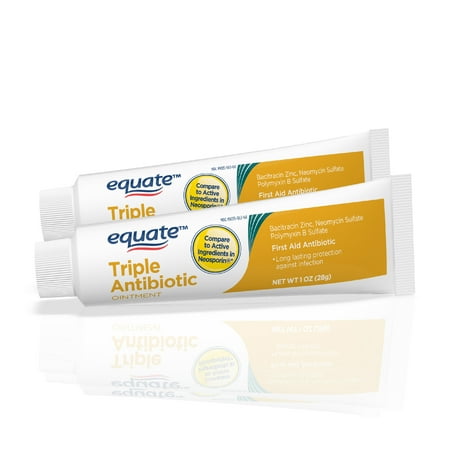 Equate First Aid Triple Antibiotic Ointment, Infection Protection, 2 oz, 2 Pack