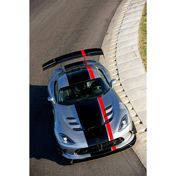 Sports Cars Dodge Viper SRT10 2010 Landscape Wall Art Home Decor - 12x18 Inch Laminated Poster - Stunning Detail and Bold Colors