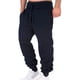 thumbnail image 1 of Pantalones de chándal para hombre, color sólido, casual, con cordón, cintura elástica, deportes, fitness, atletismo, pantalones con bolsillos, 1 of 2