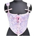 thumbnail image 2 of LSLJS Corset Vintage à Lacets Imprimé Floral pour Femmes, Décontracté et Sexy, avec Bretelles, 2 of 8