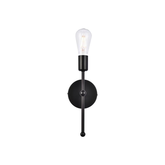 Keely 1 light black wall sconce