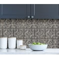 thumbnail image 2 of InHome Camden Antique Silver Faux Tin Peel & Stick Backsplash Tiles, 2 of 5
