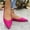 Hot Pink, variant on YOUYEDIAN Womens Flat Shoes Dress Slip on Non Slip Loafers Spring Summer Business Walking Shoes Comfortable Closed Toe Orthopedic Shoes (Red)