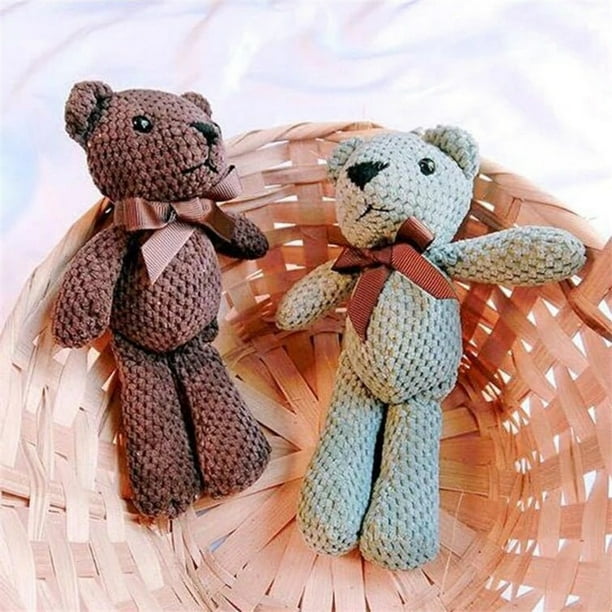 Fashion 20CM Teddy Bear Plush Doll Toy Key Chain Woman Bag Charms Keyring Plush toy Wedding TrinketBlack20cm He Qiyong unisex
