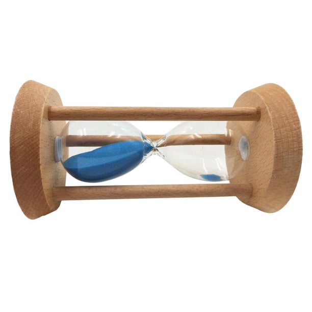 15 herramientas de cronometraje de reloj de arena de madera inclinado de color amarillo 20 minutos azul