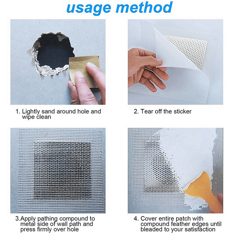 Drywall Repair Kit 24Pcs Aluminum Wall Repair Patch Kit 4 6 8