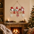 thumbnail image 5 of Kmonabie Christmas Gnome Wooden Door Hanger, Santa Claus Welcome Sign with Jute Rope for Hanging, Front Door Winter Holiday Wall Decor for Home Entryway, 5 of 5