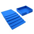 thumbnail image 1 of Billuyoard Posavasos cuadrado para bebidas, taza de silicona, soporte para alfombrilla de té, juego de vasos, color negro Mostrada Azul 9.8x9.8x0.3 cm, 1 of 1
