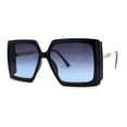 thumbnail image 3 of Womens Oversized Rectangle Butterfly Fashion Designer Sunglasses Black Navy, 3 of 4