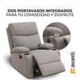 thumbnail image 4 of Sillón Reclinable Manual Nando Gris | Porta Vasos y Soporte Lumbar, 4 of 6