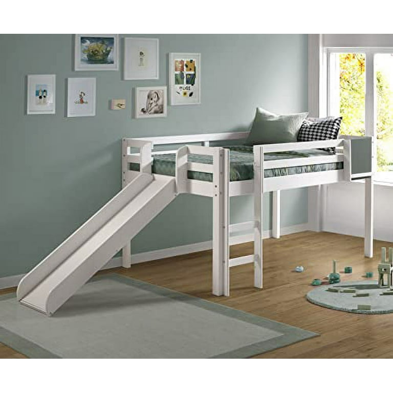 Cindy Kids Loft Bed with Slide Twin Loft Bed with Slide Loft Bed