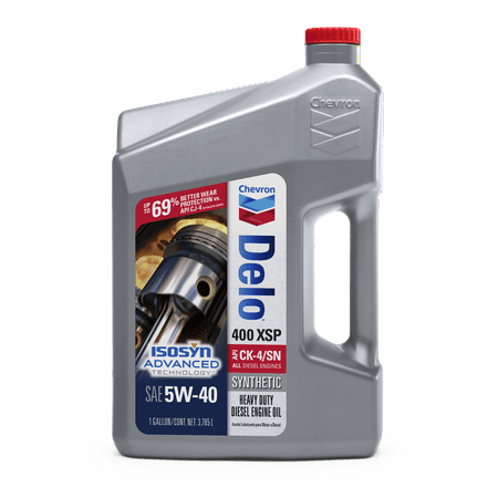 (3 Pack) Chevron Delo 400 XSP Synthetic 5W40 Motor Oil, 1