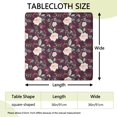 thumbnail image 2 of Pioneer Flower Floral Print Pattern Square Fitted Tablecloth with Elastic Edge,Square Table Cover,Washable Elastic Table Cover for Home Kitchen Party Decor 36"x36", 2 of 6