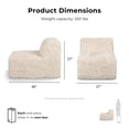 thumbnail image 3 of Furniture of America Pom Modern Faux Fur Modular Compressed Armless Chair, Black, 3 of 8