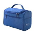 thumbnail image 1 of Bolsa de viaje portátil con cremallera para cosméticos y artículos de tocador Azul, 1 of 7