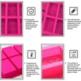 thumbnail image 3 of Lishi 6 Cavities Silicone Soap Mold - Reusable Handmade Soap Molds, Non-Stick Rectangular Silicone Mold - Baking Tools for Soap and Cakes, 3 of 5