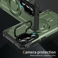 thumbnail image 5 of Designed for Samsung Galaxy S23 Plus Armor Case with Camera Cover Stand, Shockproof Protection Compatible with MagSafe Rugged Case Cover for Galaxy S23 Plus, Support Car Magnetic Holder - Armygreen, 5 of 7