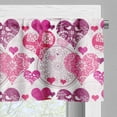 thumbnail image 5 of Ambesonne Hearts Valance & Curtain, Love Design, 55"x30", Hot Pink Purple Pink, 5 of 6