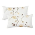 thumbnail image 4 of Home Soft Things Embroidery Canvas Throw Pillow Cover Pillow Case 2 Piece Set - Spring Flower - Gold - 14" x 26" LUMBAR, 4 of 7