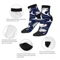 thumbnail image 5 of Pofeuu Angry Shark Print 30cm Socks, Adult Running Hiking Socks for Youth and Adult, 5 of 7