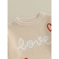 thumbnail image 6 of Musuos Infant Baby Valentine´s Day Sweater, 3 6 9 12 18M Letter Heart Pattern Long Sleeve Round Neck Knitwear, 6 of 10