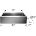 thumbnail image 2 of BLANCO 525243 Multicolor Stainless Steel 36 Inch Single Basin Sink, 2 of 7