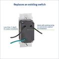 thumbnail image 4 of Interruptor regulador Leviton SureSlide 6672-1LI para bombillas LED, color marfil, 4 of 9