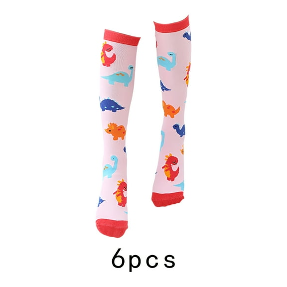 TELOLY 6Pairs Kids Socks,Fade-Proof Crazy Socks for Kids,Cool Fabric Cute Socks,Style1