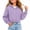 6# Light Purple, variant on Girls Zip up Hoodie Cropped B Kids Fashion Casual Sweatshirt Tween Solid Color Crop Jackets Fall Tops Pockets Royal Blue 160