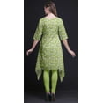 thumbnail image 4 of Bimba Green Ranunculus Floral Indian Tunic Tops For Girls Printed Casual Top For Women Ethnic Kurti XSmall, 4 of 6