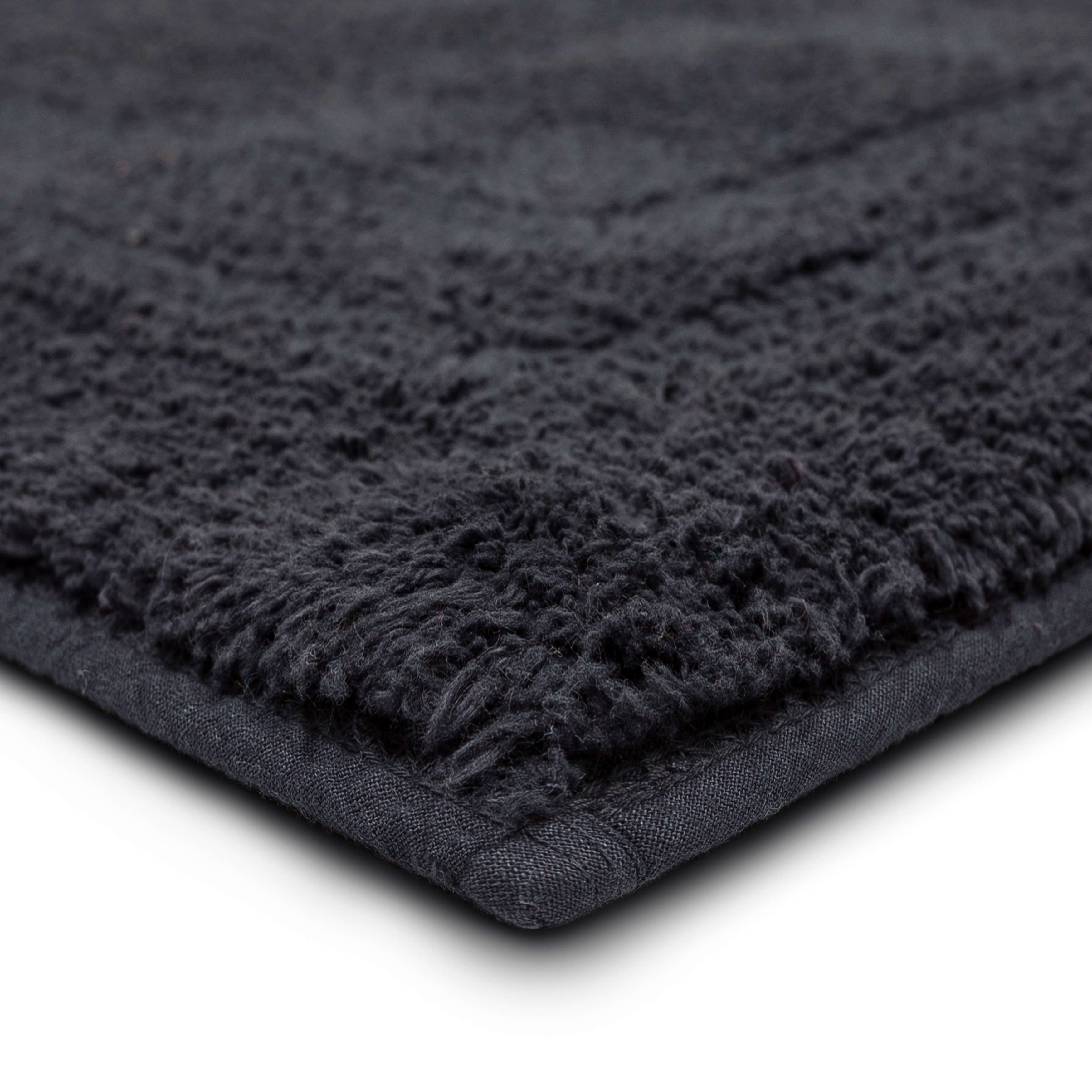 Mohawk Cotton Bath Mat Soft Absorbent Quick Dry Machine Washable Bathroom Mat, Charcoal, 27" x 45"