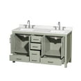 thumbnail image 7 of Wyndham Collection Wcs141460d-Qtz-Us3mxx Sheffield 60" Free Standing Double Basin Vanity, 7 of 7
