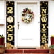 thumbnail image 1 of Black Happy New Year Door Banner 2025, hang them on your door outdoors or indoors to celebrate the arrival of 2025, 1 of 5