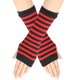 thumbnail image 1 of Zhuge Guantes sin dedos para mujer Guantes sin dedos con orificio para el pulgar Invierno cálido para mujeres Hombres-Negro Rojo, 1 of 4